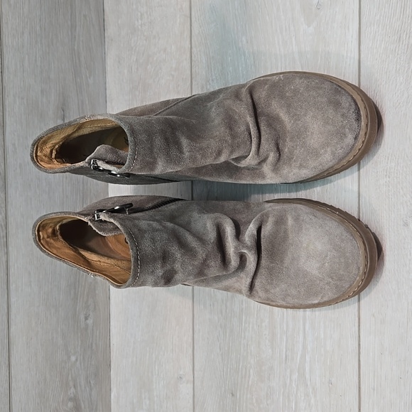 Sofft Women's Siri Dardanos Taupe Wedge Ankle Boots Aqua Shoes Sz 8.5M - Picture 4 of 14